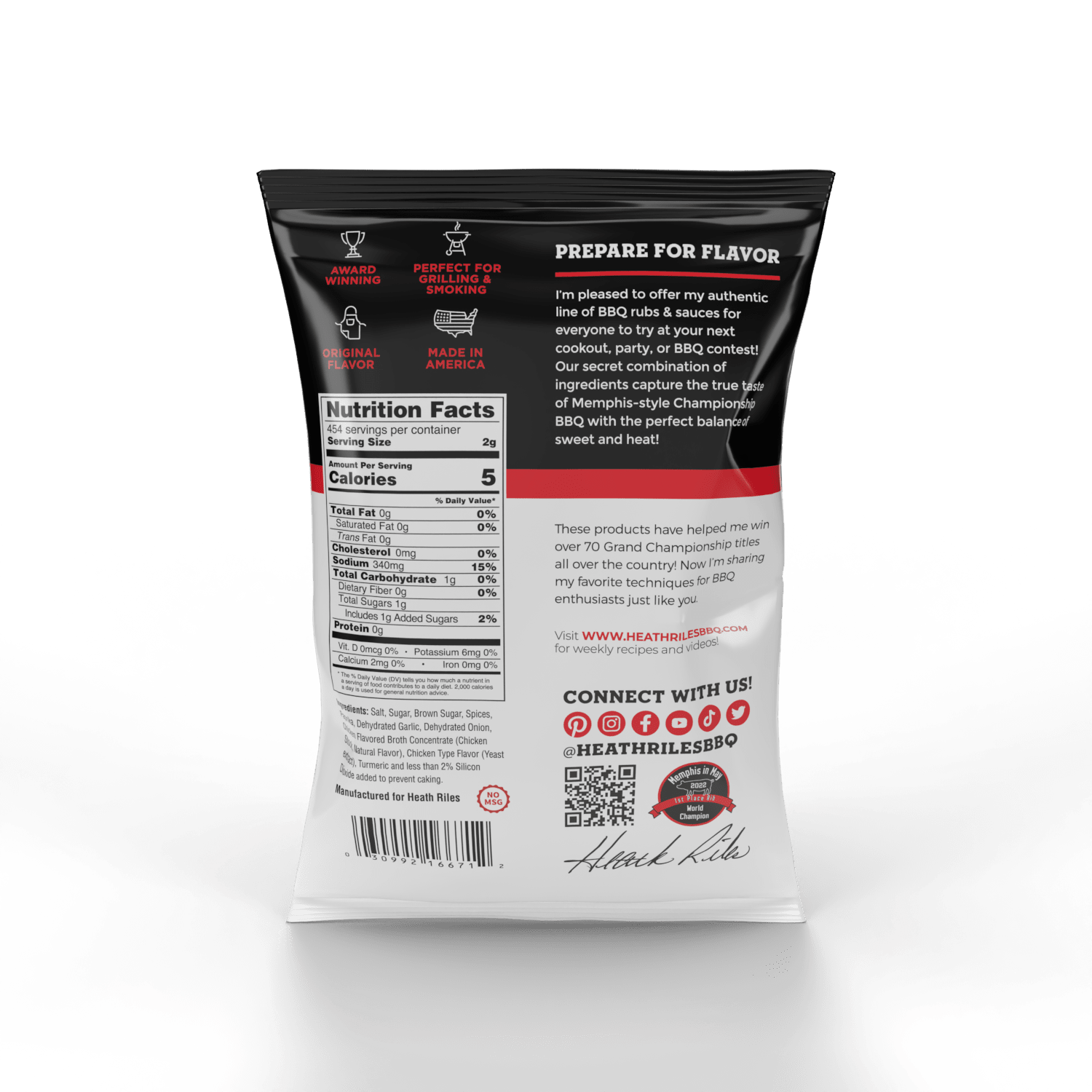 Heath Riles - Chicken Rub - Bulk Bag - 2 lbs