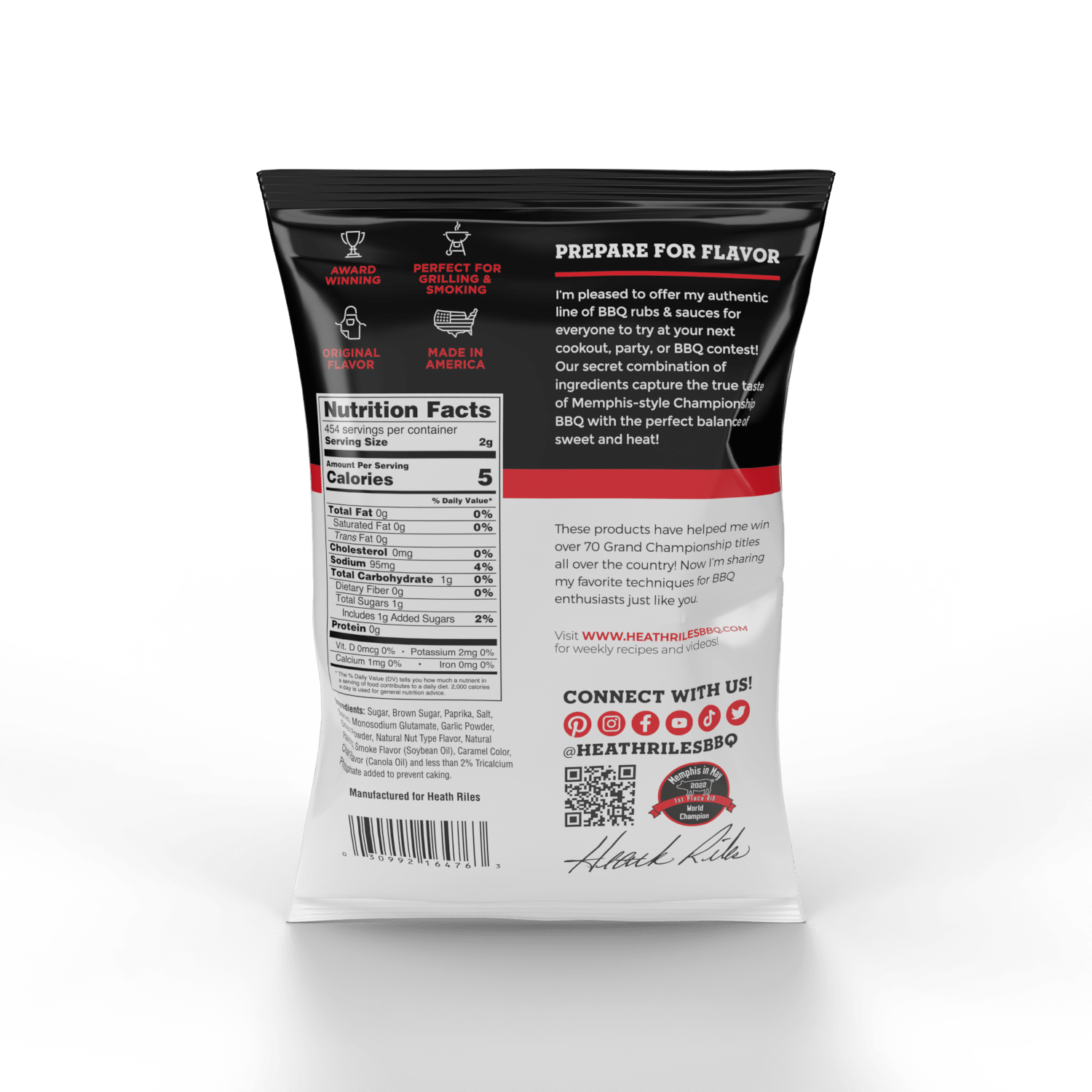 Heath Riles - Peach Rub - Bulk Bag - 2 lbs