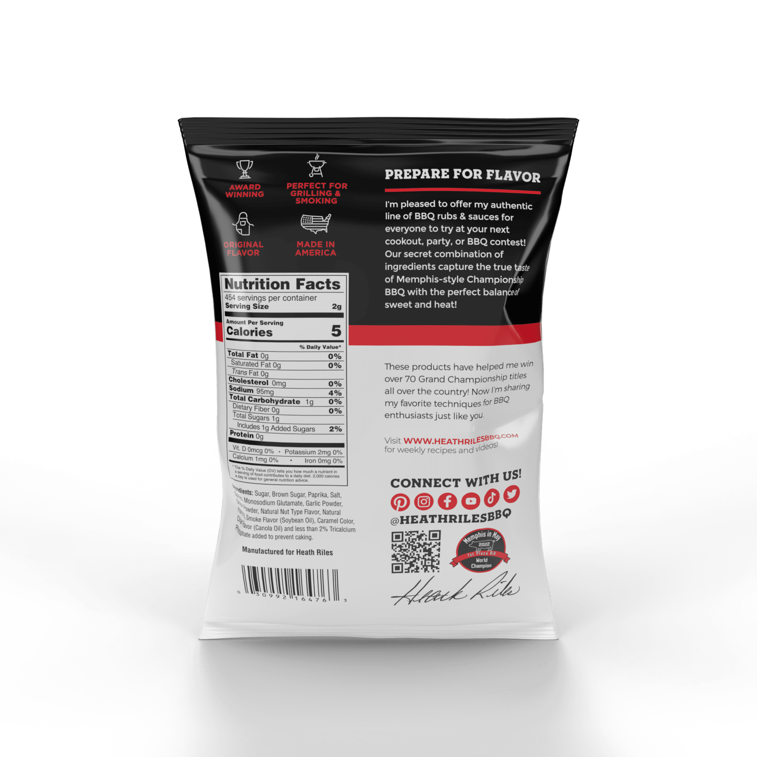 Heath Riles - Pecan Rub - Bulk Bag - 2 lbs