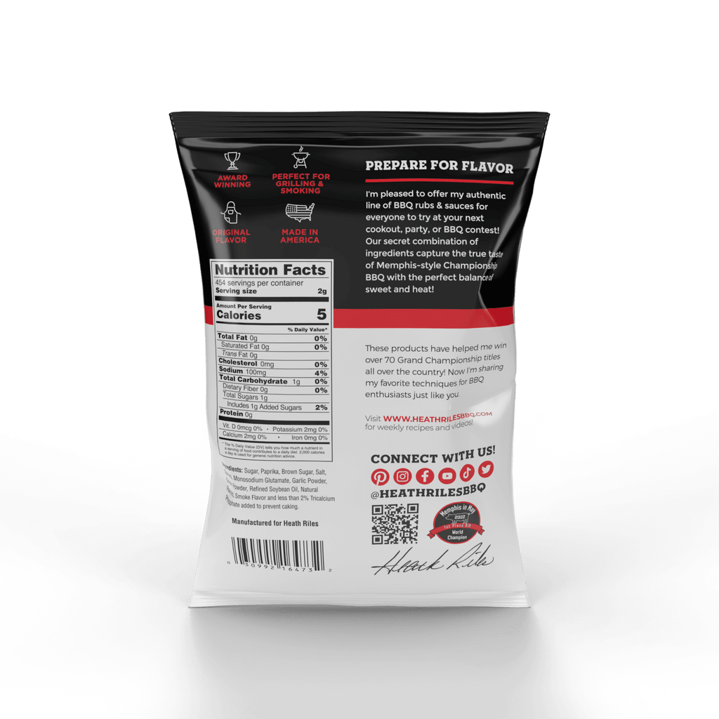 Heath Riles - Sweet BBQ Rub - Bulk Bag - 2 lbs