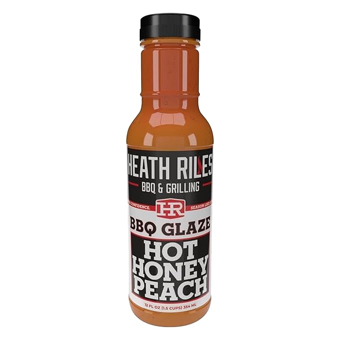 Heath Riles - Hot Honey Peach - BBQ Glaze - 12 oz