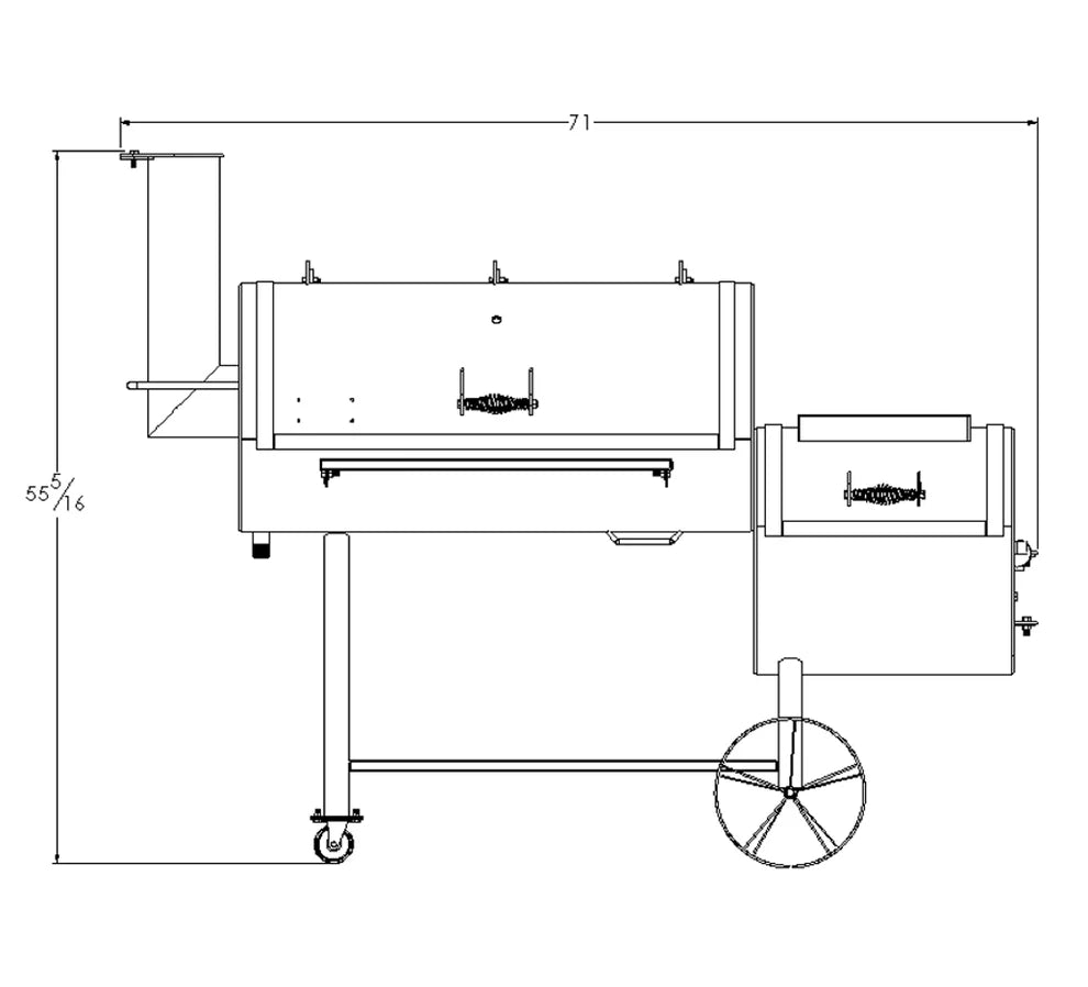 Old Country BBQ Pits - All-American Brazos BBQ Smoker - Freight and Crating Included