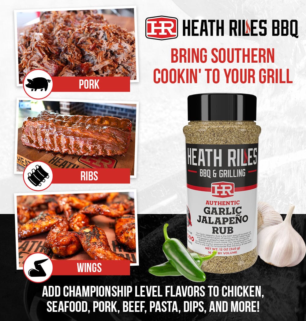 Heath Riles - Garlic Jalapeño Rub - 12 oz