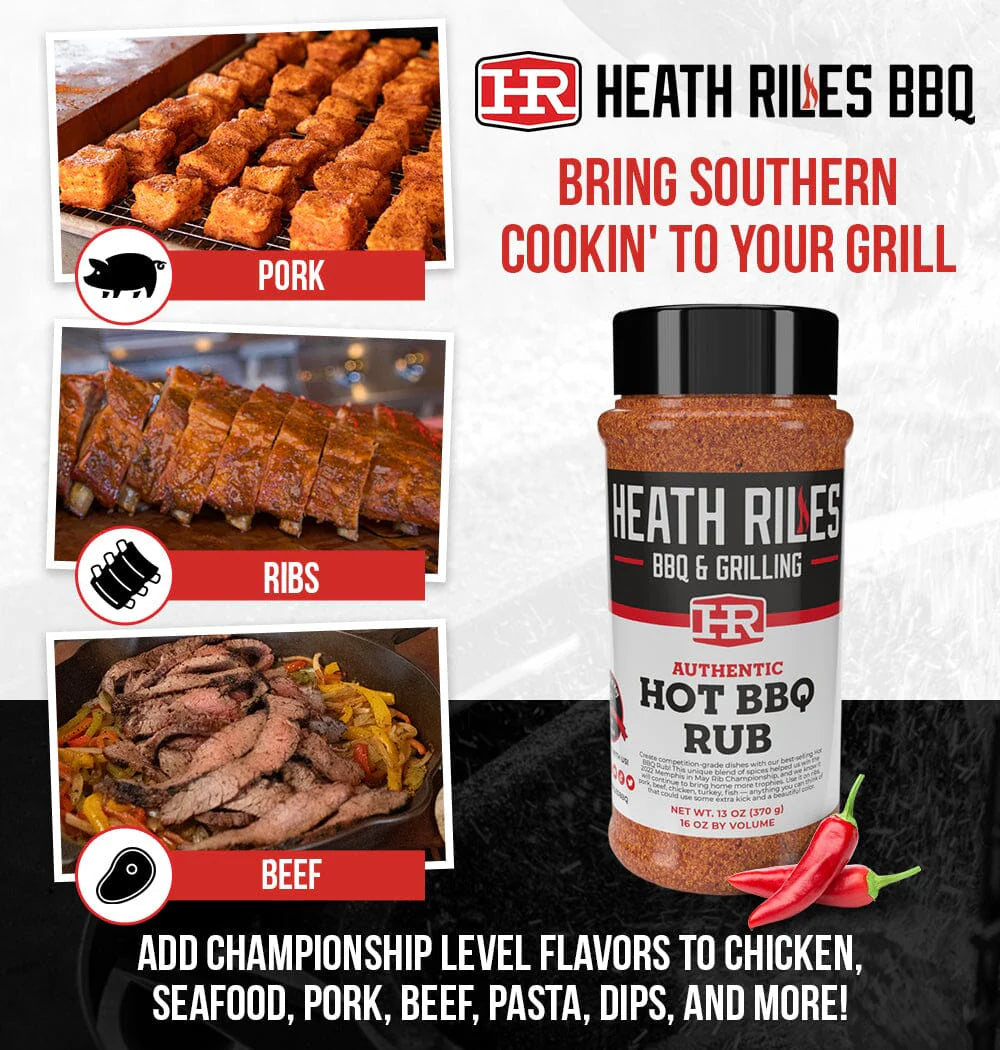 Heath Riles - Hot BBQ Rub - 13 oz