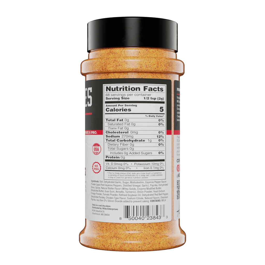 Heath Riles - Buffalo Seasoning - Shaker - 4.30 oz