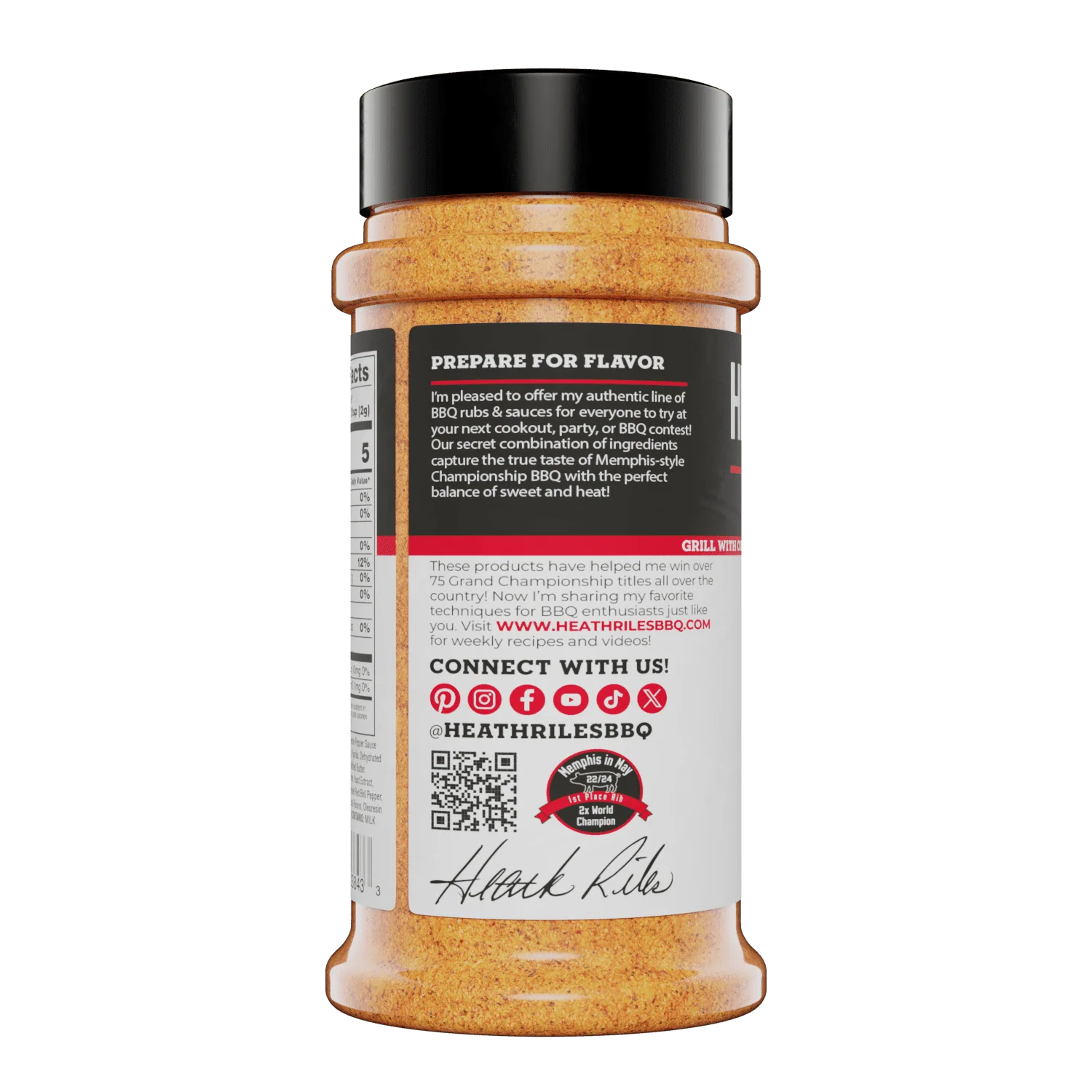 Heath Riles - Buffalo Seasoning - Shaker - 4.30 oz