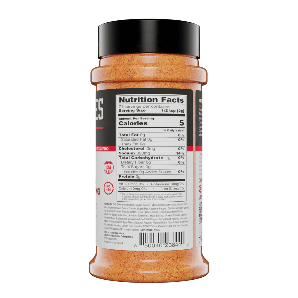 Heath Riles - Lemon Pepper Buffalo Seasoning - Shaker - 5.02 oz