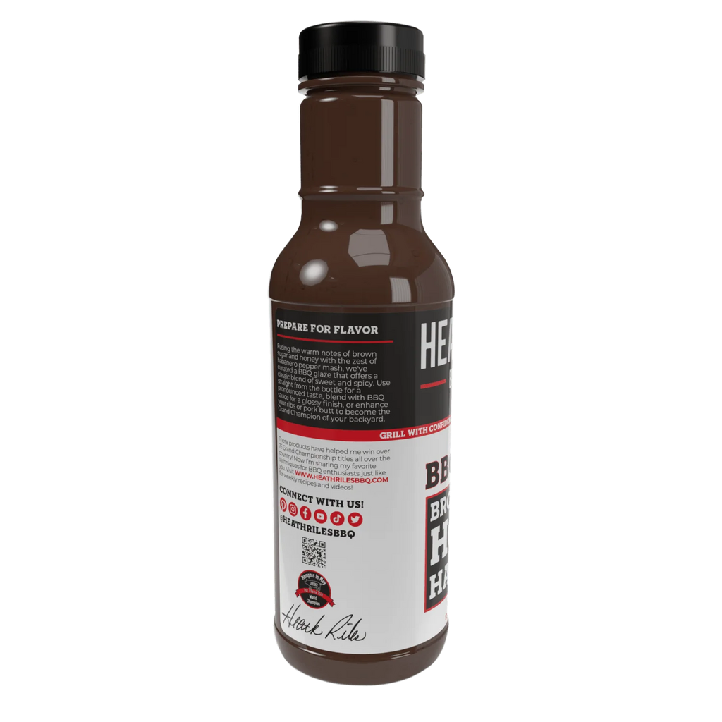 Heath Riles - Brown Sugar Honey Habanero - BBQ Glaze - 12 oz
