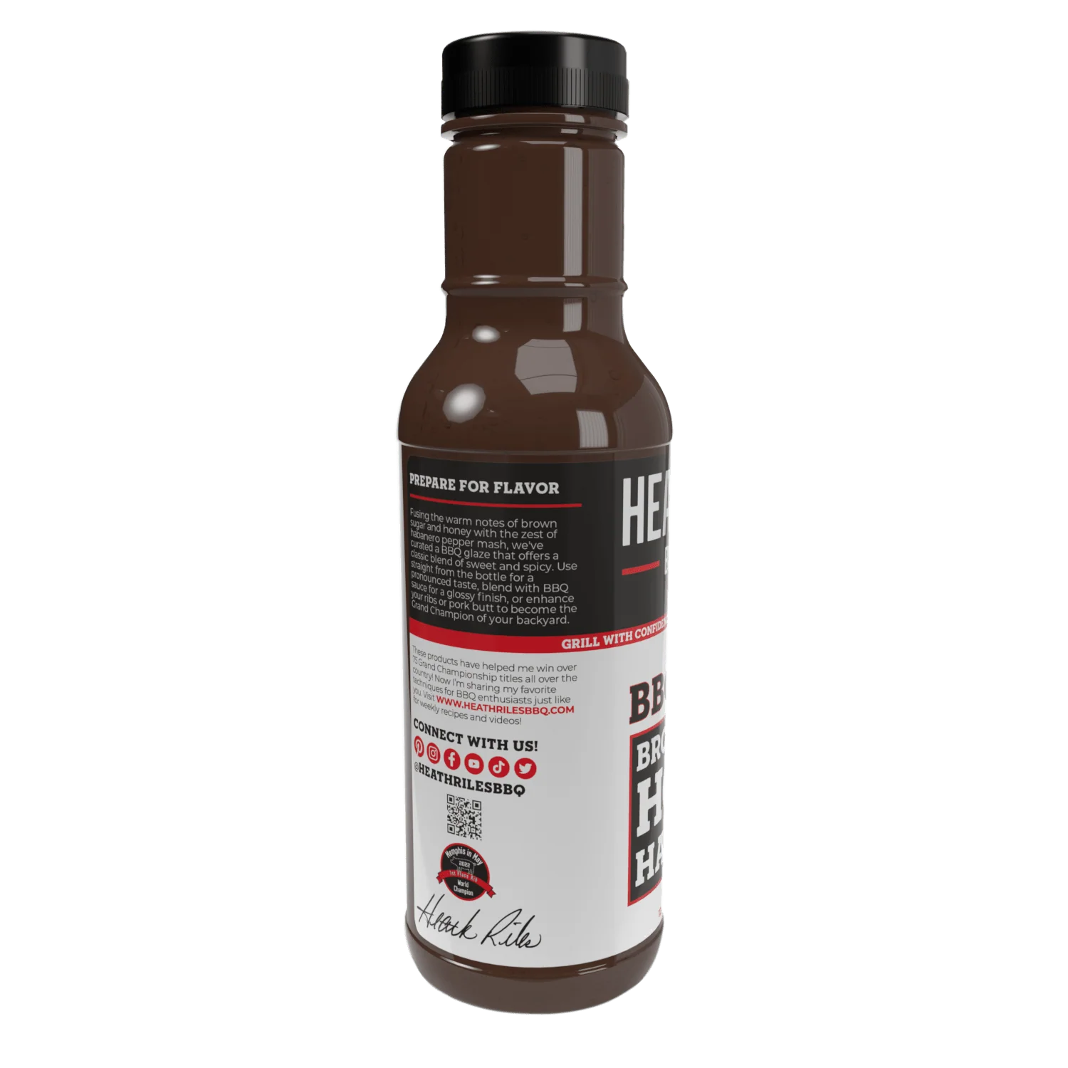 Heath Riles - Brown Sugar Honey Habanero - BBQ Glaze - 12 oz