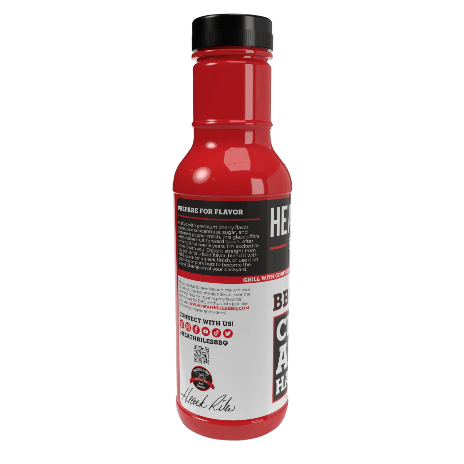 Heath Riles - Cherry Apple Habanero - BBQ Glaze - 12 oz