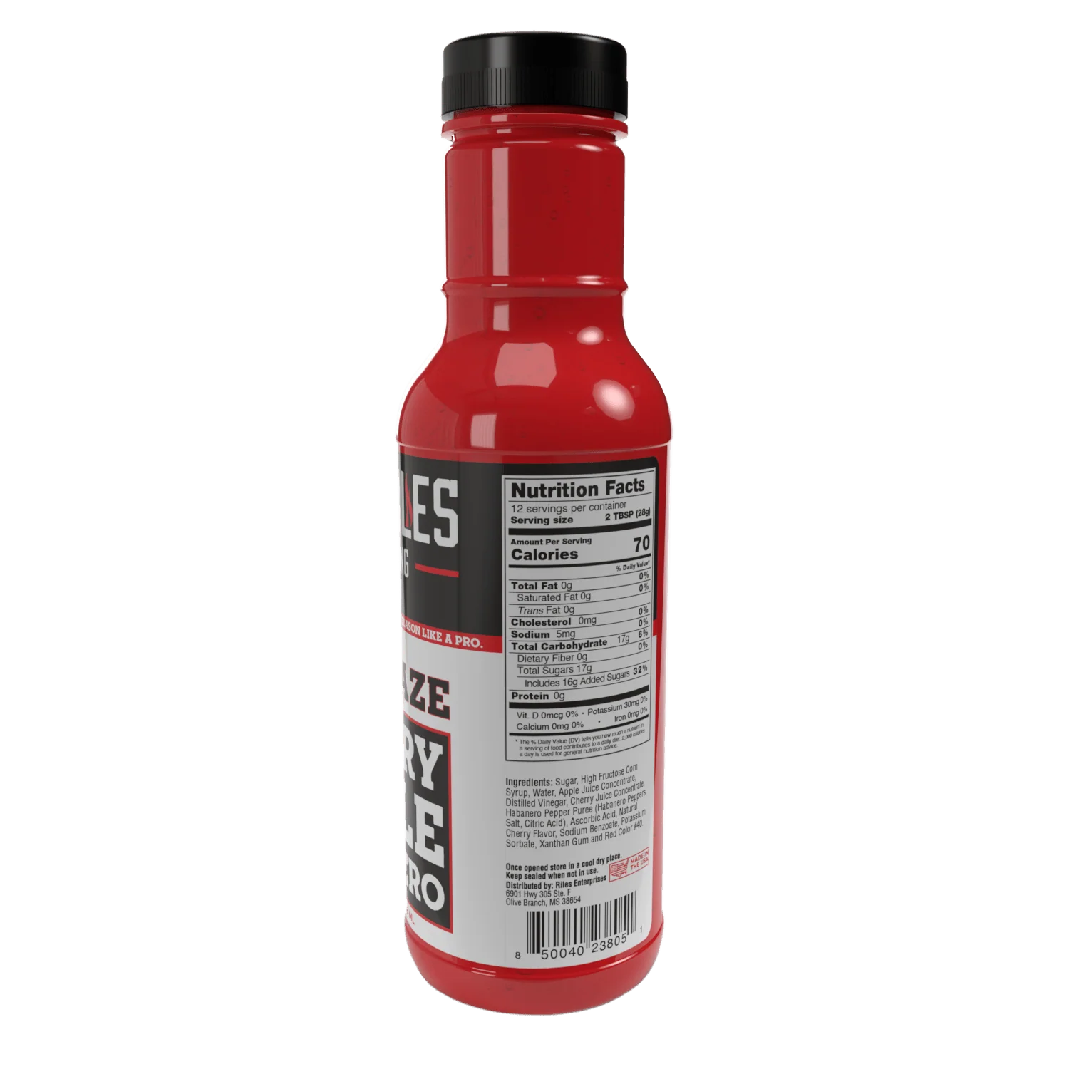 Heath Riles - Cherry Apple Habanero - BBQ Glaze - 12 oz