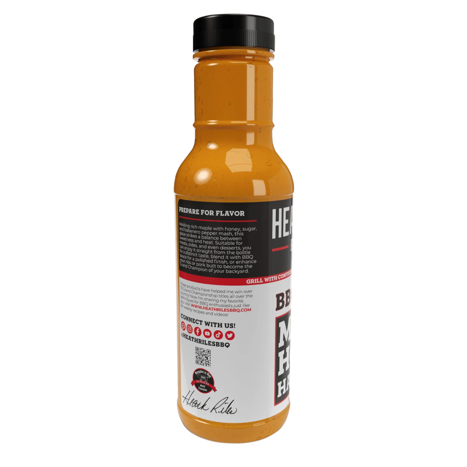 Heath Riles - Maple Honey Habanero - BBQ Glaze - 12 oz