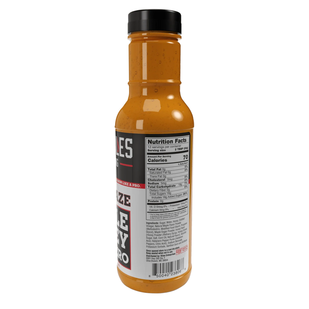 Heath Riles - Maple Honey Habanero - BBQ Glaze - 12 oz