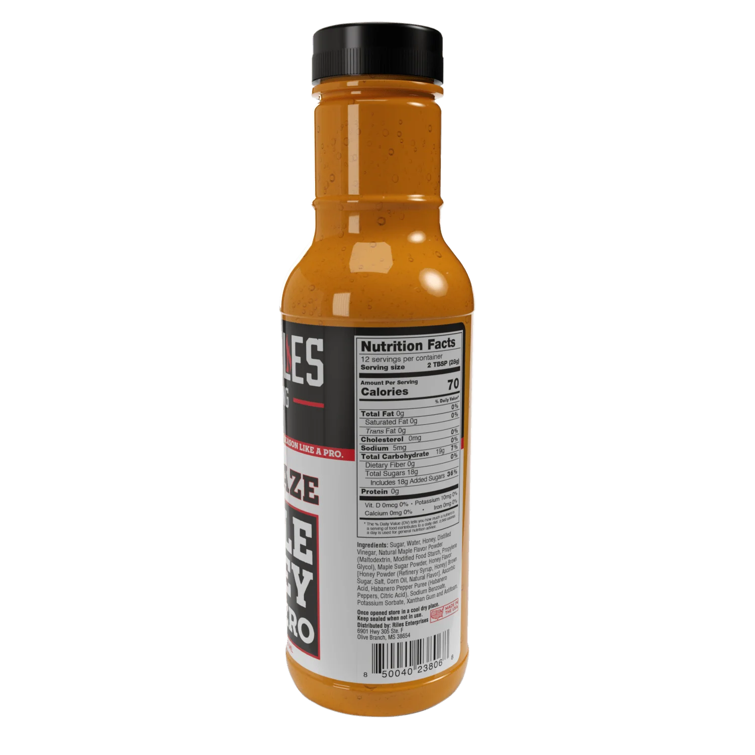 Heath Riles - Maple Honey Habanero - BBQ Glaze - 12 oz