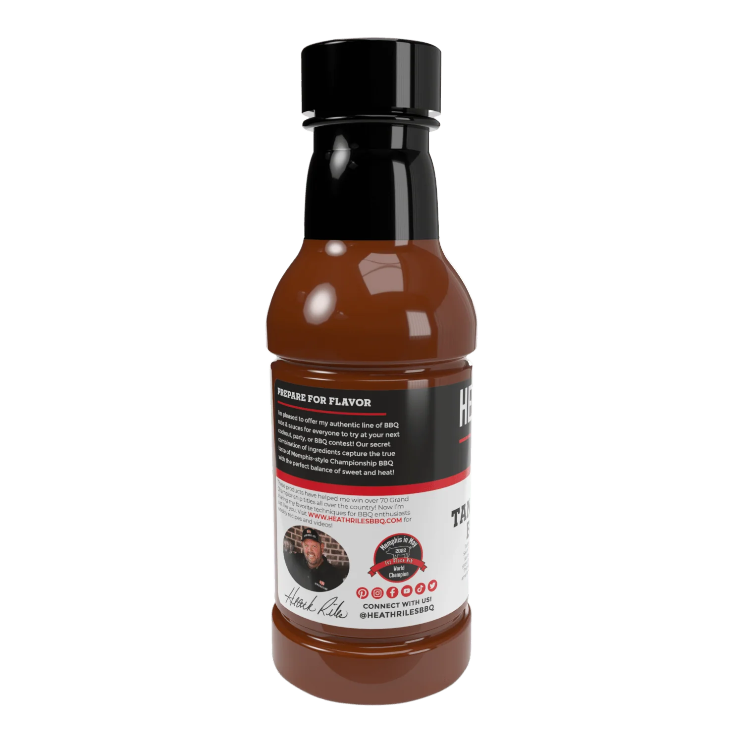Heath Riles - Tangy Vinegar BBQ Sauce - 16 oz