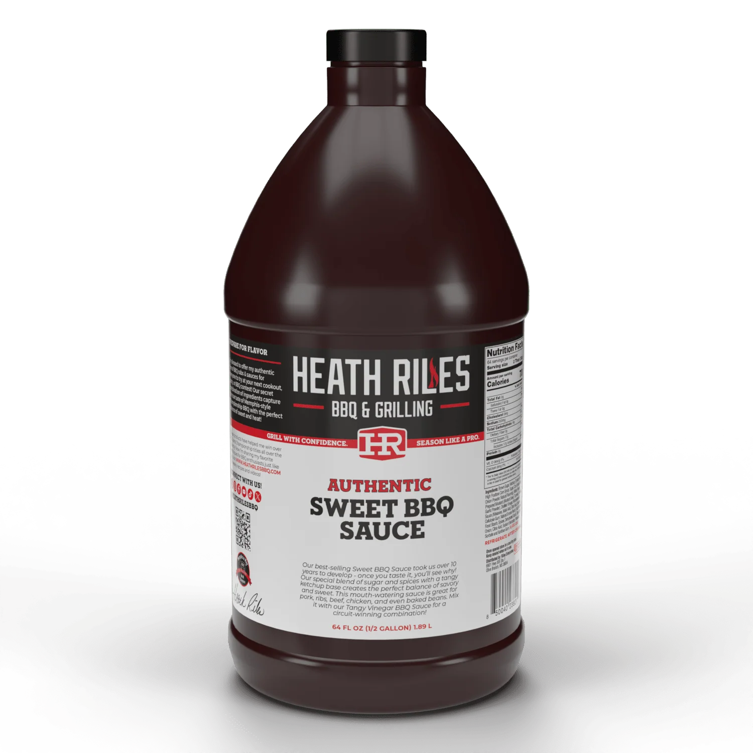 Heath Riles - Sweet BBQ Sauce - Half-Gallon