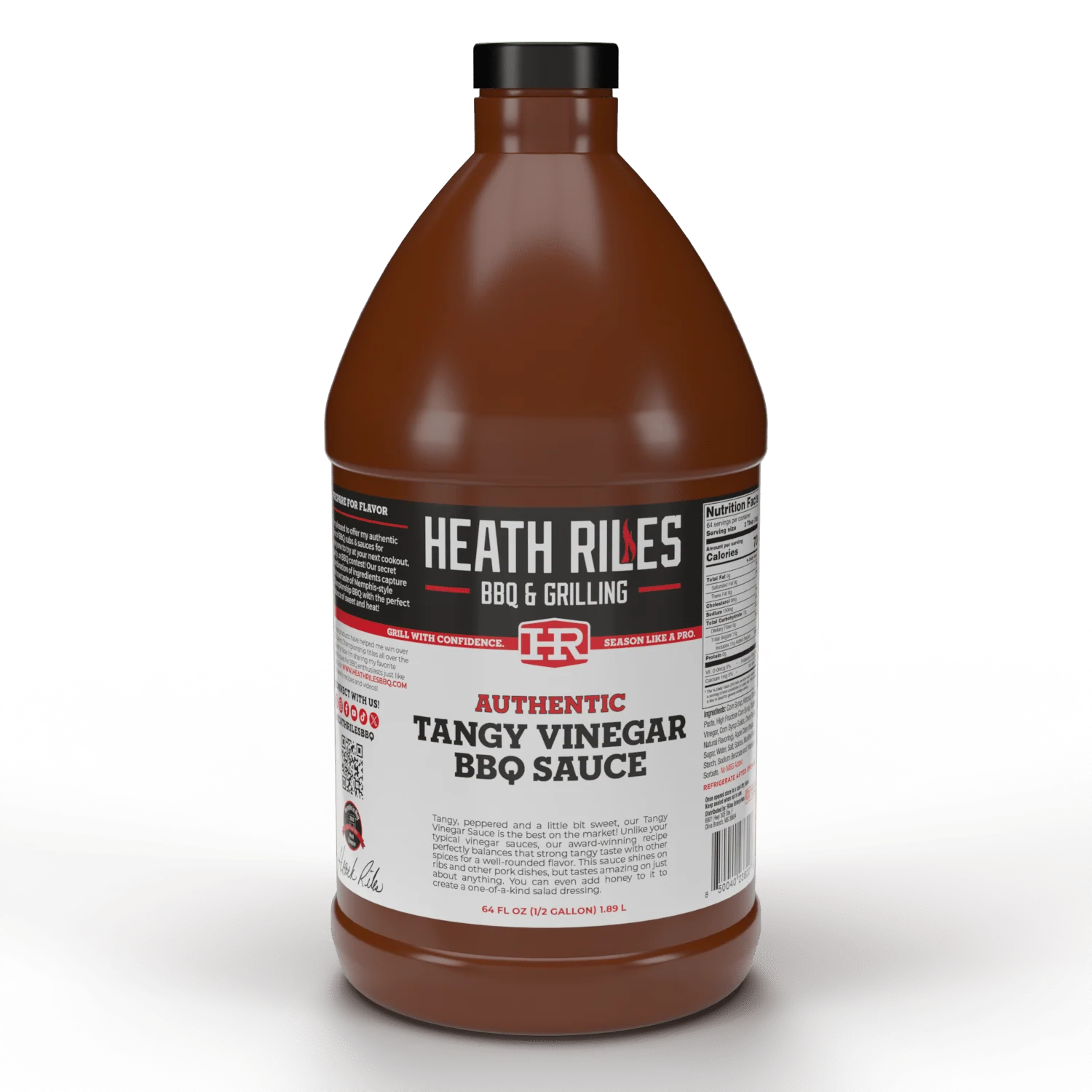Heath Riles - Tangy Vinegar BBQ Sauce - Half-Gallon