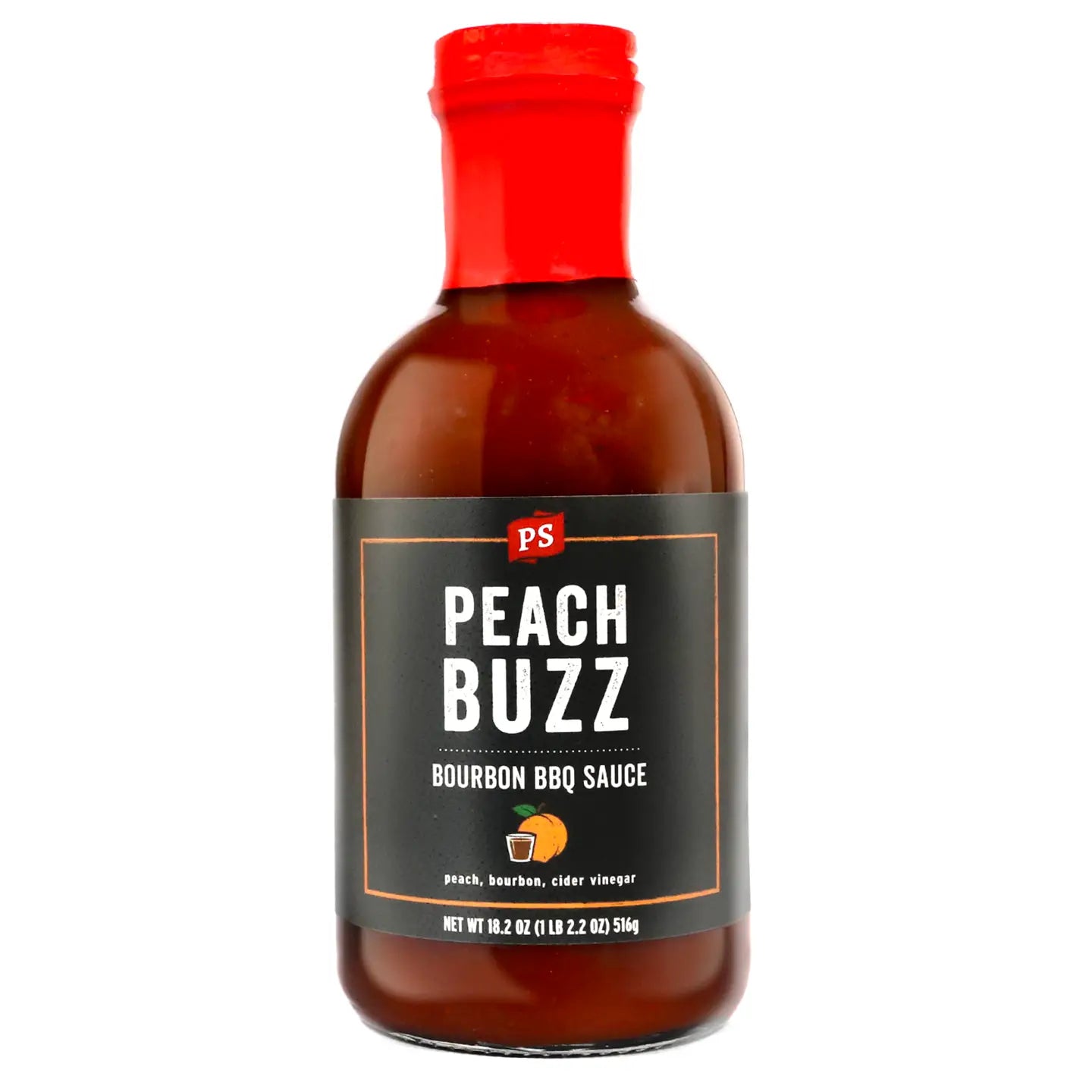 PS Seasonings - Peach Buzz - Bourbon BBQ Sauce - 18.2 oz
