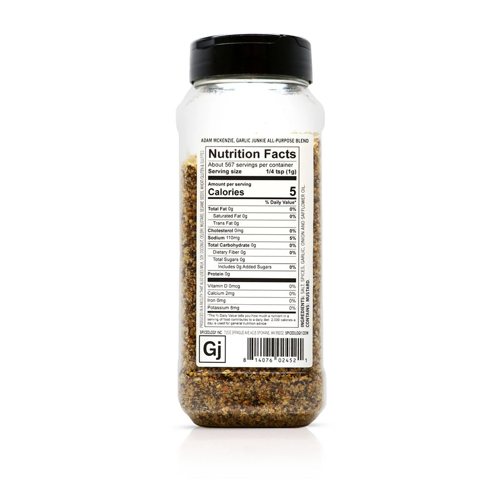 Spiceology - Adam McKenzie - Garlic Junkie All-Purpose Blend - 20 oz